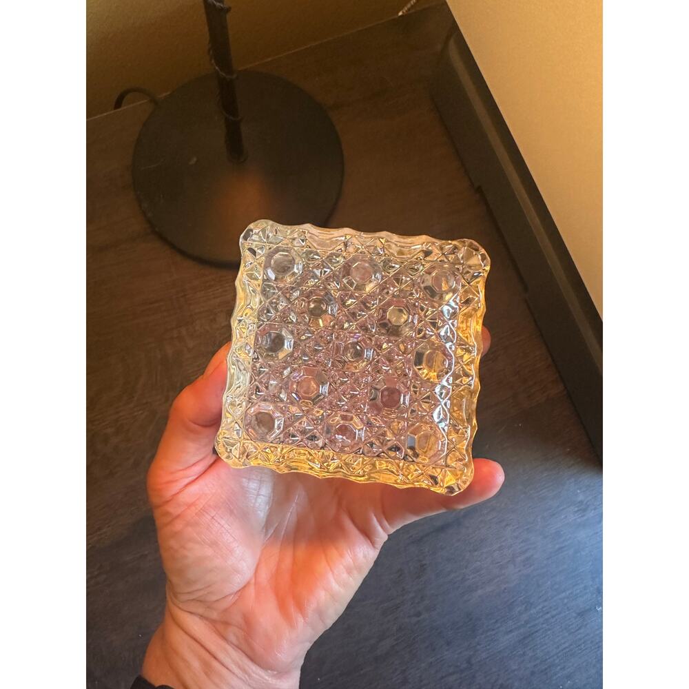 VINTAGE WESTMINSTER CRYSTAL BACCARAT STYLE TRINKET BOX - Picture 3 of 6
